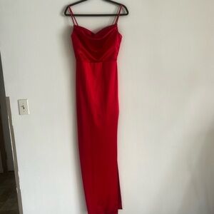Windsor Red Satin Dress